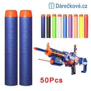 Náhradní náboje do pistole Nerf, 50 Ks, vel. 7.2cm 