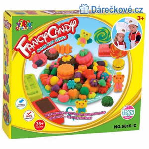 Plastelína / modelína typu Play-Doh s vykrajovátky – Cukroví 