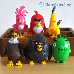 Figurky Angry birds a prasata, 6ks