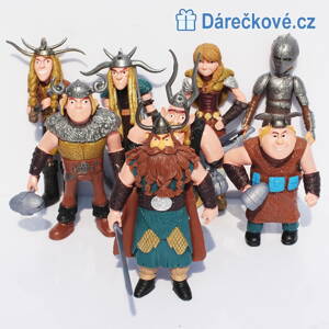 Figurky postaviček z pohádky Jak vycvičit draka, 8ks