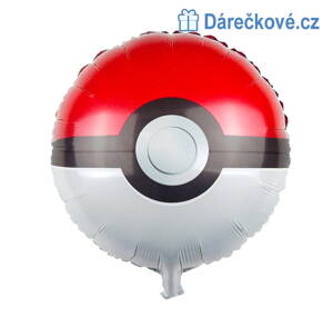 Foliový balón Pokémon ball, vel. 45x45cm