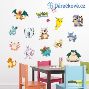 Pokemon, samolepka na zeď, vel. 90x30cm 