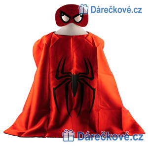 Dětský kostým hrdiny Spiderman, plášť s maskou (karnevalový kostým)