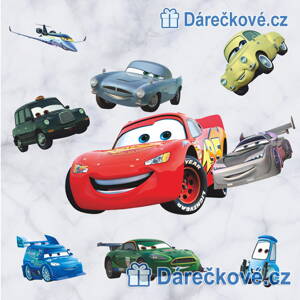 Cars samolepka na zeď - samostatná auta, vel. 60x45cm 