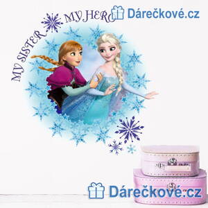 Samolepka Ledové království – Elza a Anna – My sister, my hero