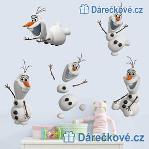 Samolepka Ledové království – 5x sněhulák Olaf (Frozen)