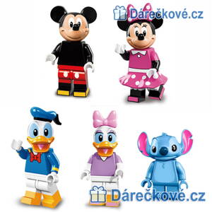 Figurky Mickey Mouse + Stitch, 5ks, kompatibilní s Lego 