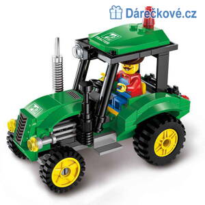 Traktor, 112 dílků, kompatibilní s Lego