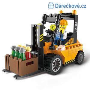 Vysokozdvižný vozík, 115 dílků, kompatibilní s Lego