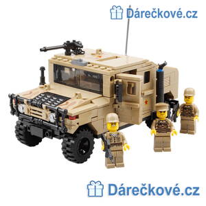 Vojenské vozidlo Hummer H1, 420 dílků, kompatibilní s Lego