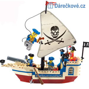 Pirátská loď, 188 dílků, kompatibilní s lego