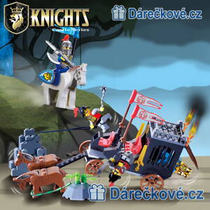Velký kočár a rytíř na koni Knights, 160 dílků (stavebnice typu Lego)