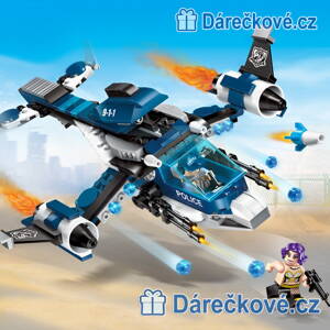 Policejní raketový vrtulník, 275 dílků (stavebnice typu Lego)