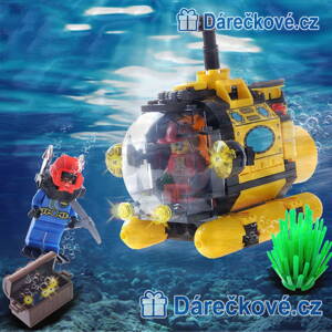 Ponorka s potápěčem, 122 dílků (stavebnice typu Lego)