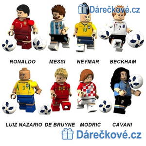 Figurky fotbalistů, 8ks (stavebnice typu Lego)