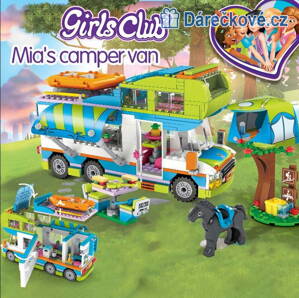 Otevírací obytné auto - karavan, 534 dílků (stavebnice typu Lego)