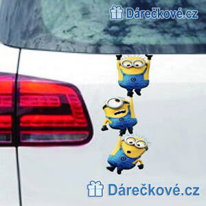 Samolepka visících Mimoňů na auto