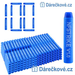 Kvalitní náboje typu Nerf NFSTRIKE V1.0, 100 kusů 