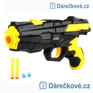 Nerf - Pistole typu Nefr na vodní náboje nebo měké střely - žlutá