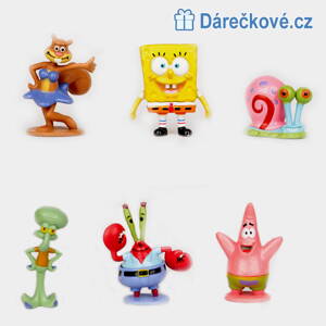 6ks figurek SpongeBoba a kamarádů