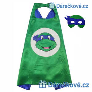 Plášť Ninja želva s maskou - Leonardo (karnevalový kostým)