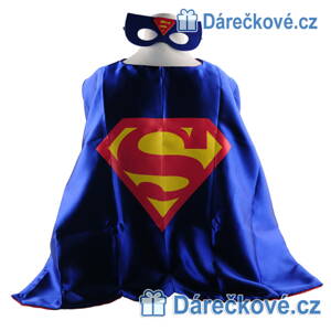 Dětský kostým Superman, plášť s maskou (karnevalový kostým)