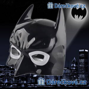 Svítící plastová maska s LED Batman
