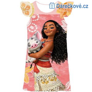 Krásné letní dívčí šaty s motivem Odvážná Vaiana (Moana)