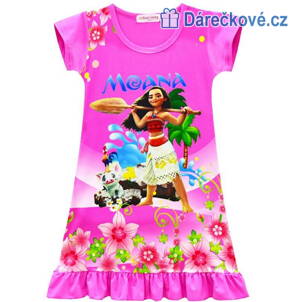 Krásné letní dívčí šaty s motivem Odvážná Vaiana (Moana)