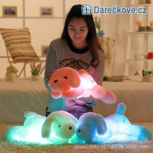 Svítící LED 50cm pejsek, výběr barev