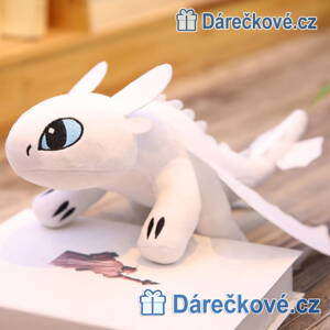 Plyšová bílá dračice Bleskoběska z filmu Jak vycvičit draka 25cm