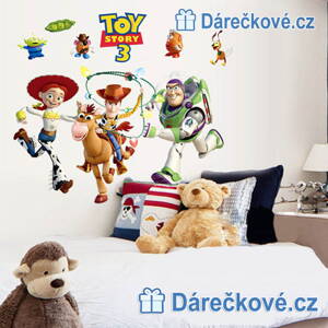 Toy story 3, samolepka na zeď, vel. 90x60 cm