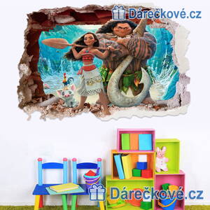 3D samolepka (tapeta) z pohádky Odvážná Vaiana (Moana)