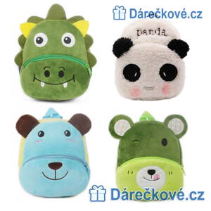 Plyšový batoh (batůžek) se zvířátky do školky/ školy / na kroužek