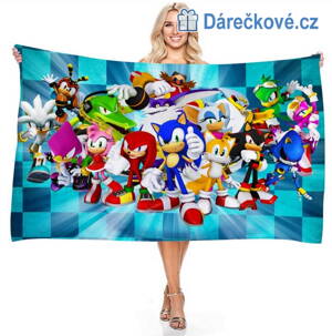 Osuška Ježek Sonic, vel. 150x75cm, typ1