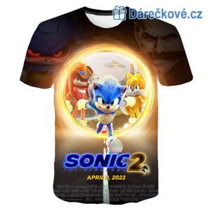 Dětské tričko z pohádky Ježek Sonic – Velký Sonic