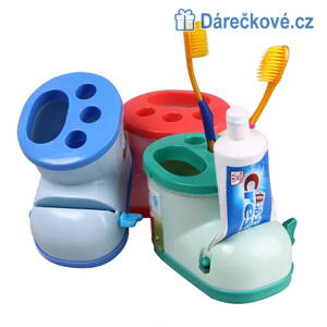 Držák na kartáčky a pastu s vymačkáváním tvaru boty