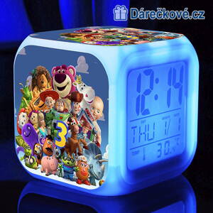 Toy Story – digitální LED budík (hodiny), 7 barev