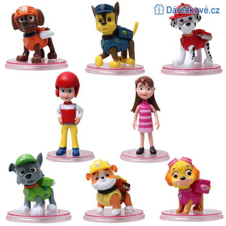 Figurky z pohádky Tlapková patrola (Paw Patrol), 8ks