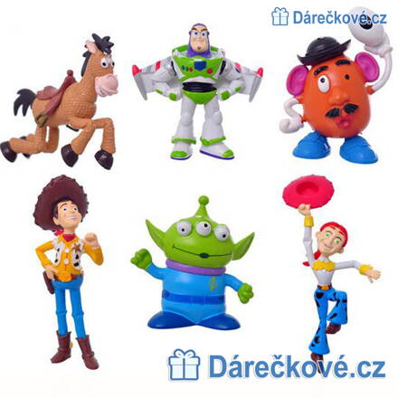 6 ks figurek z pohádky Toy Story ( Woody, Buzz aj.)