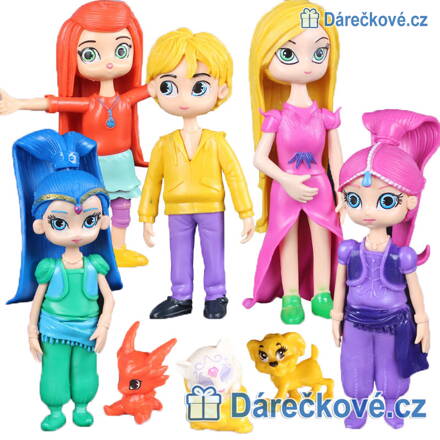 Figurky z pohádky Třpytka a Světla (Shimmer and Shine), 8 kusů