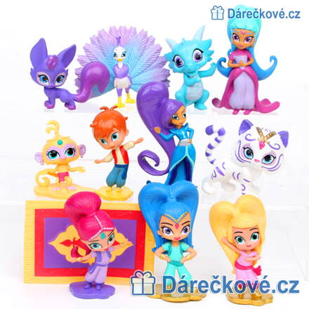 Figurky z pohádky Třpytka a Světla (Shimmer and Shine), 12 kusů