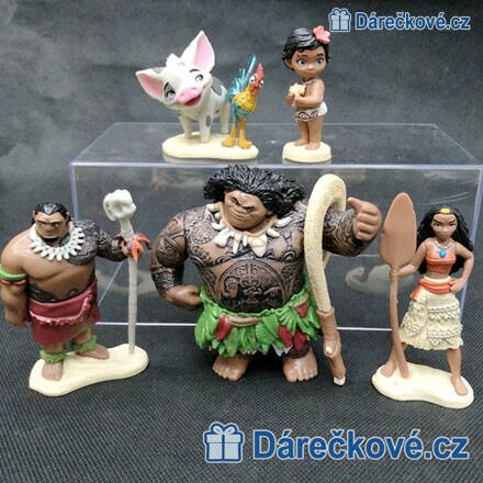 Figurky z pohádky Odvážná Vaiana (Moana), 6ks