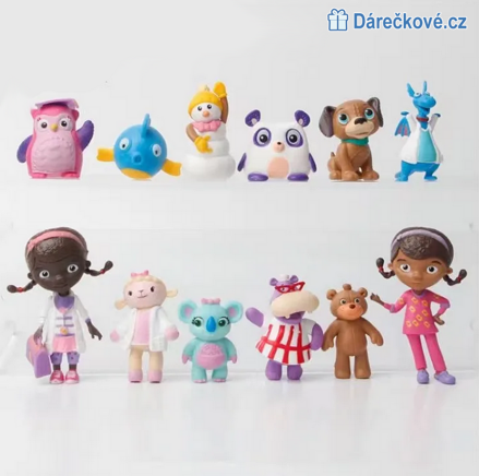 Figurky doktorka Plyšáková (Doc Mcstuffins), 12ks