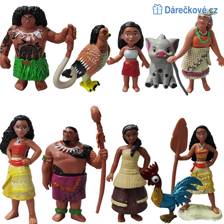 Figurky z pohádky Odvážná Vaiana (Moana), 10ks