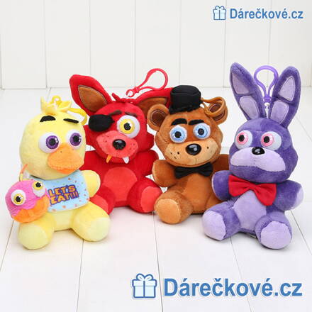 Set čtyř plyšáků ze hry Five Nights at Freddy's, vel. 15cm