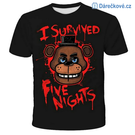 Tričko z oblíbené hry Five Nights at Freddy's - typ 3