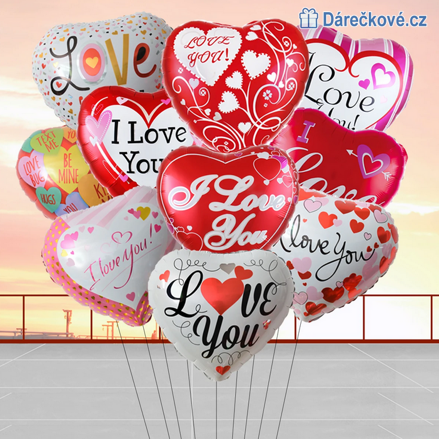 Latexové balonky I love you, 10ks