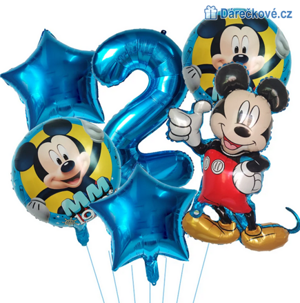 Mickey Mouse narozeninový set balonků 6ks
