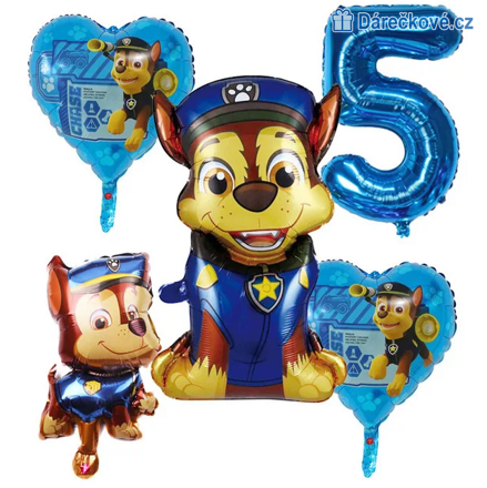Tlapková patrola (Paw Patrol) narozeninový set balonků 5ks, typ 1